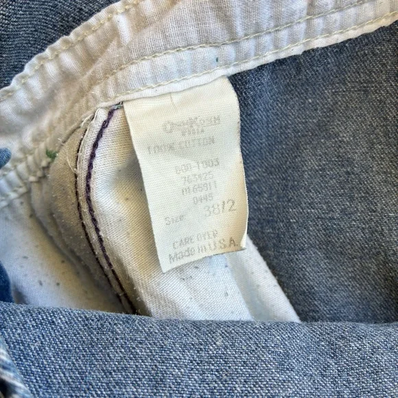 Vintage OshKosh B'Gosh Denim Overalls Size 38 Made in USA Sanforized